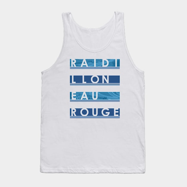 Raidillon, Eau Rouge F1 Corners Design Tank Top by DavidSpeedDesign
